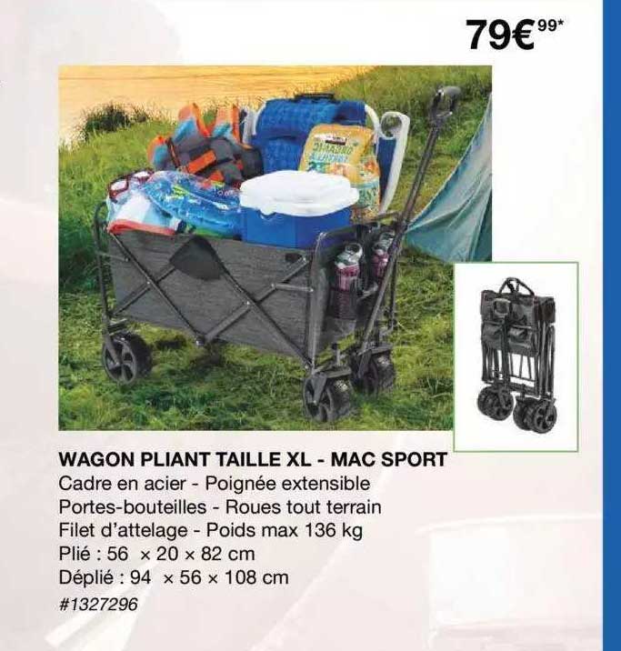 wagon pliant taille xl - mac sport