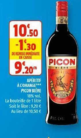 Apéritif à L'orange Picon Bière