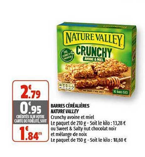 barres céréalières nature valley