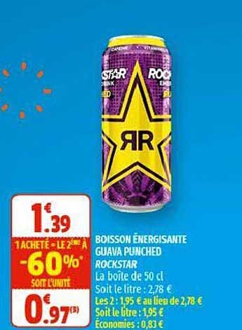 boisson énergisante guava punched rockstar