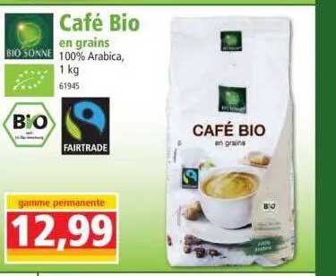café bio en grains bio sonne