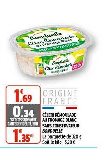 céleri rémoulade au fromage blanc sans conservateur bonduelle