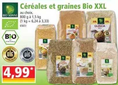 céréales et graines bio xxl bio sonne