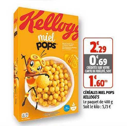 céréales miel pops kellogg's