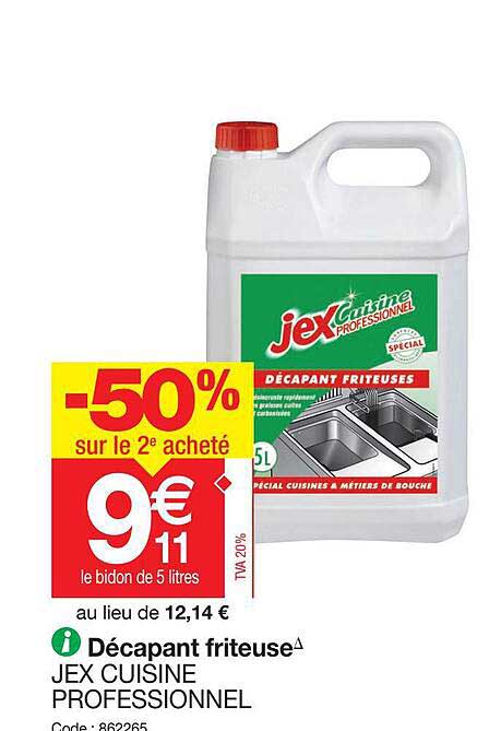 Décapant Friteuse Jex Cuisine Professionnel