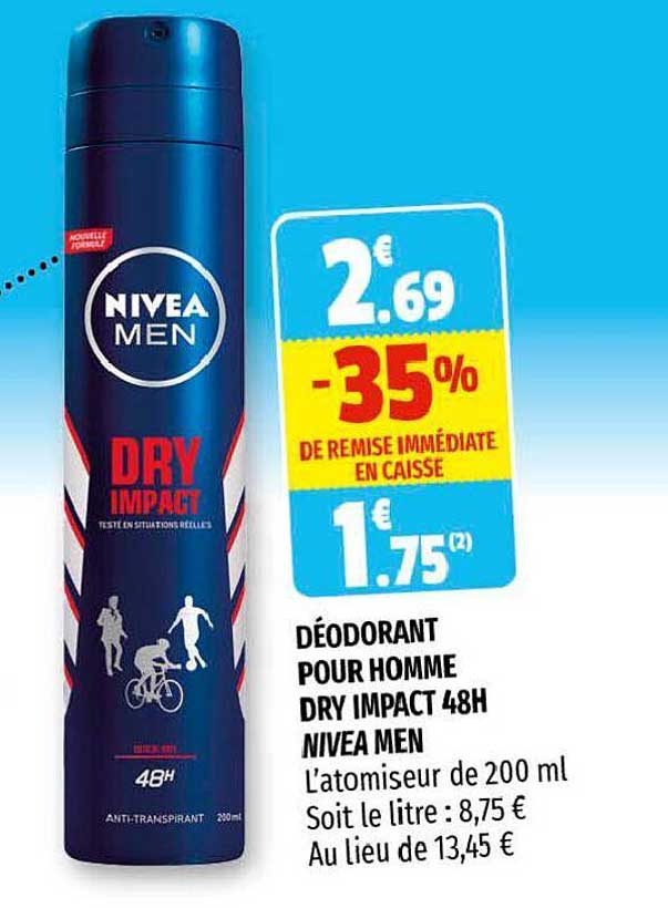 déodorant pour homme dry impact 48h nivea men