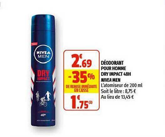 Déodorant Pour Homme Dry Impact 48h Nivea Men