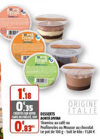 desserts bontà divina