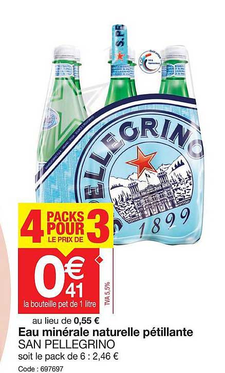 eau minérale naturelle pétillante san pellegrino