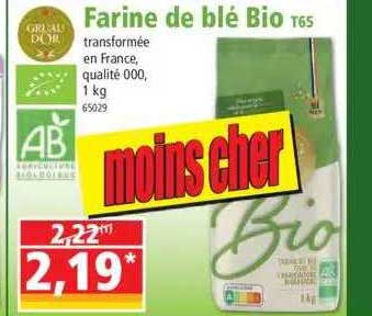 farine de blé bio t35 gruau d'or