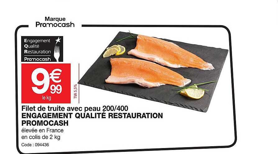 filet de truite avec peau 200-400 engagement qualité restauration promocash