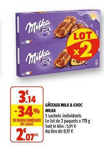 Gâteaux Milk & Choc Milka
