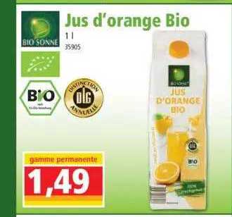 jus d'orange bio bio sonne