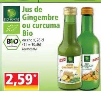jus de gingembre ou curcuma bio bio sonne