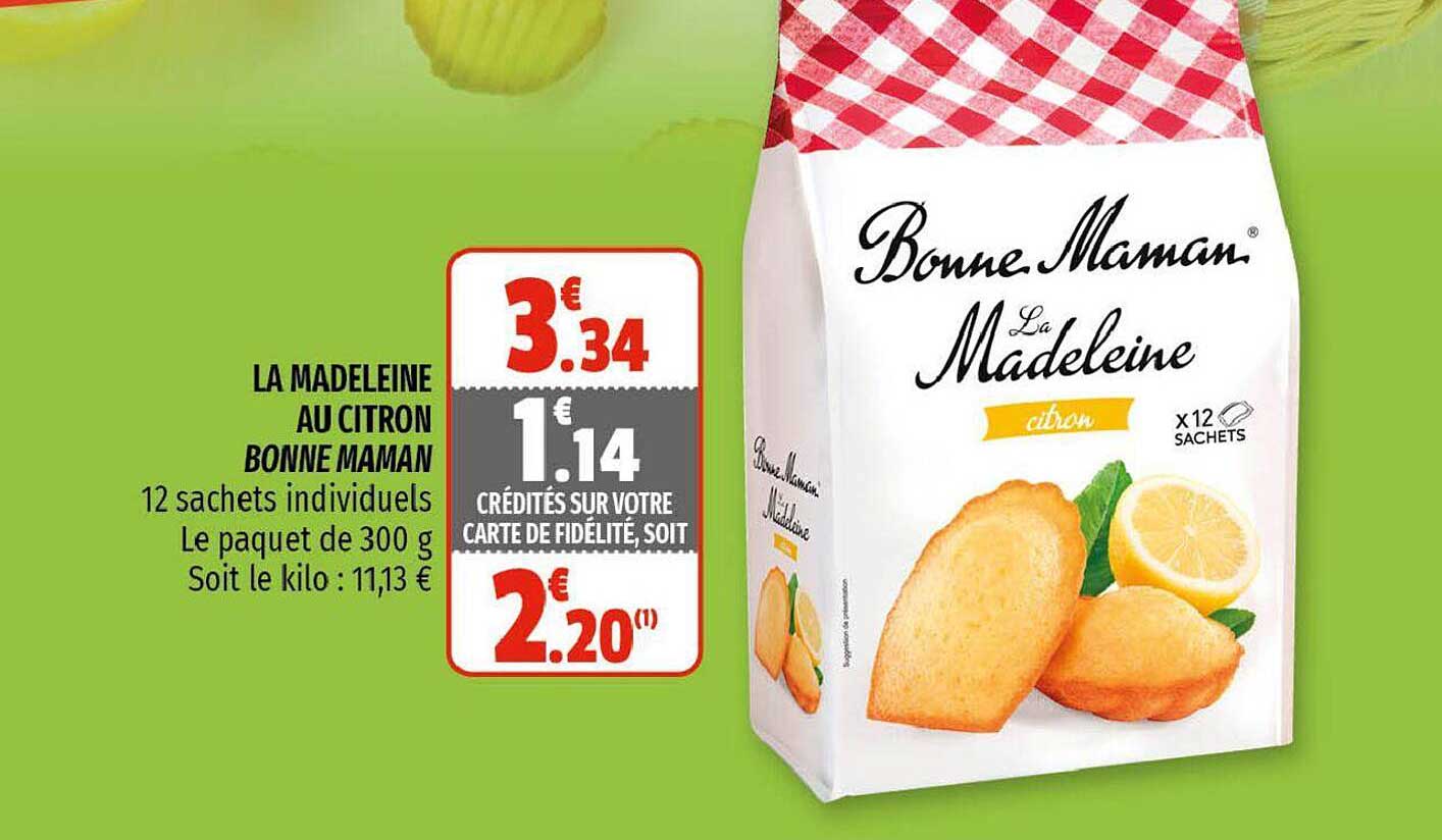 la madeleine au citron bonne maman