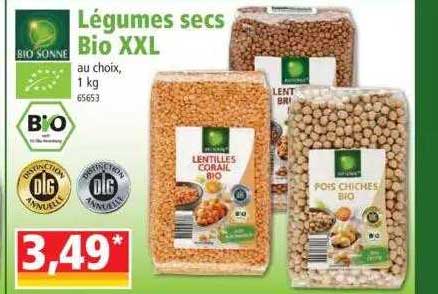 légumes secs bio xxl bio sonne