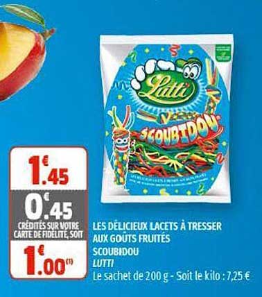 les délicieux lacets à tresser aux goûts fruités scoubidou lutti