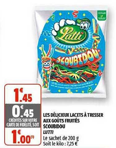 les délicieux lacets à tresser aux goûts fruités scoubidou lutti