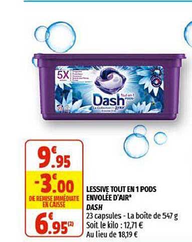 lessive tout en 1 pods envolée d'air