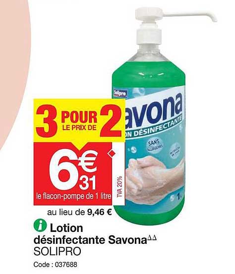 Lotion Désinfectantes Savona Solipro