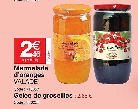marmelade d'oranges valade