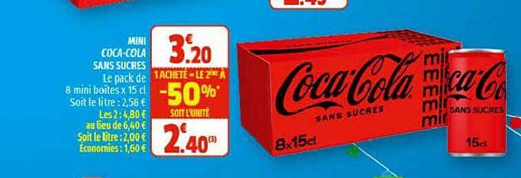 mini coca-cola sans sucres