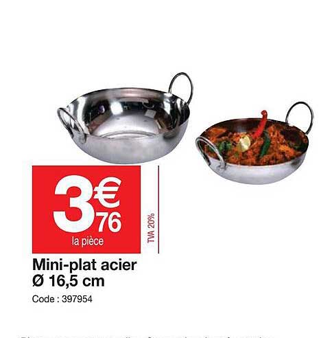 Mini-plat Acier ø 16,5 Cm
