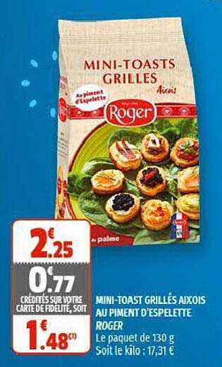 mini-toast grillés aixois au piment d'espelette roger