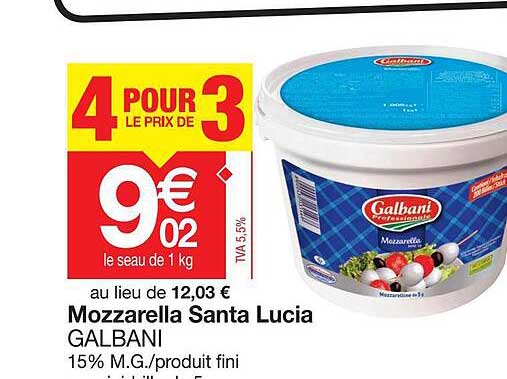 mozzarella santa lucia galbani