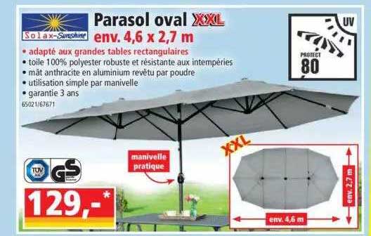 parasol oval xxl