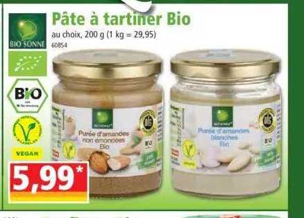 pâte à tartiner bio bio sonne
