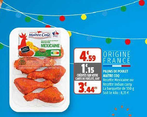 pilons de poulet maître coq