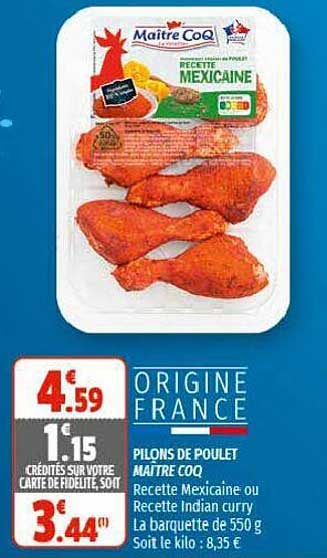 pilons de poulet maître coq