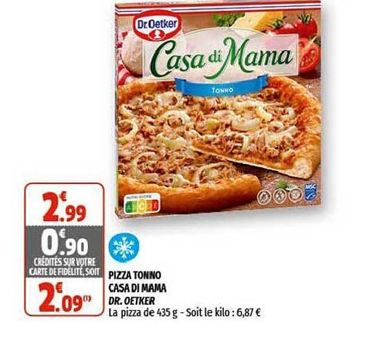 pizza tonno casa di mama dr. oetker