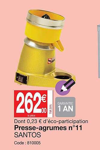 presse-agrumes n°11 santos