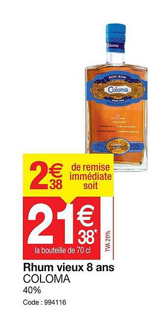 rhum vieux 8 ans coloma