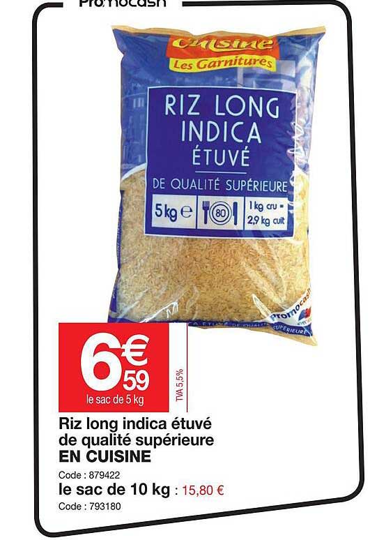 riz long indica étuvé de qualité supérieure en cuisine