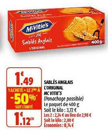 Sablés Anglais L'original Mc Vitie's