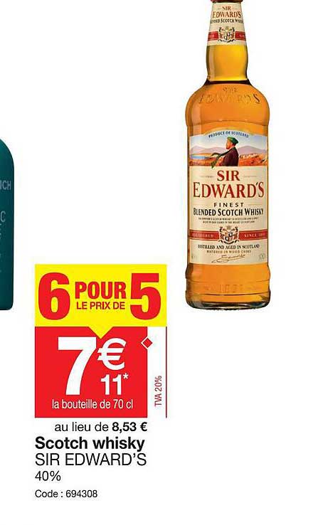 scotch whisky sir edward's