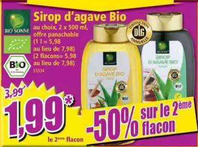 sirop d'agave bio bio sonne
