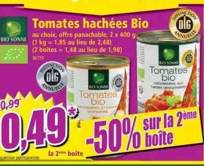 tomates hachées bio bio sonne