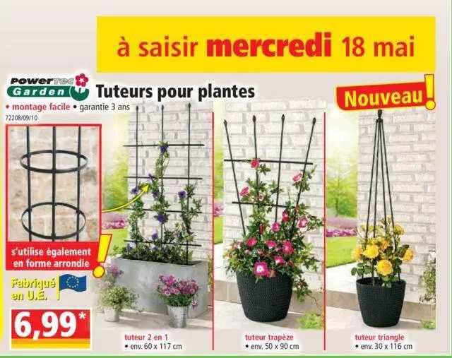tuteurs pour plantes powertec garden