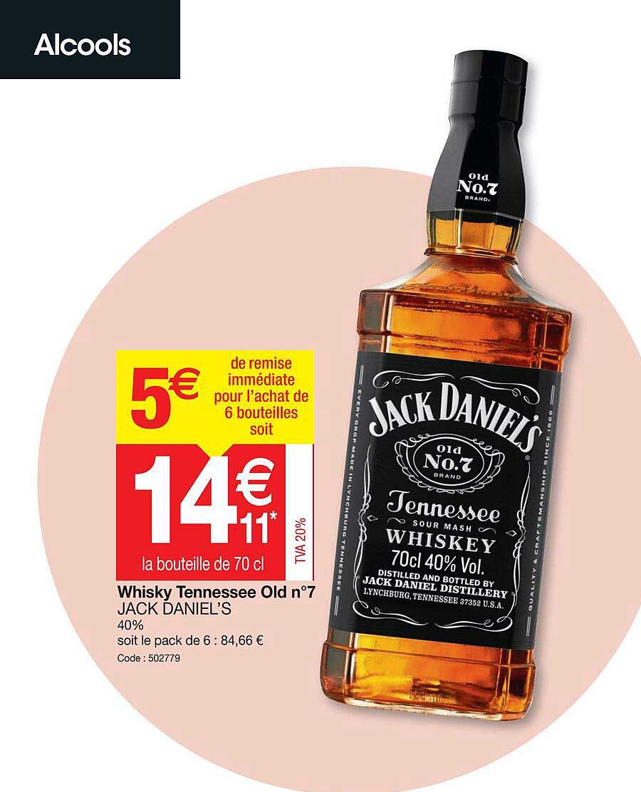 whisky tennessee old n°7 jack daniel's