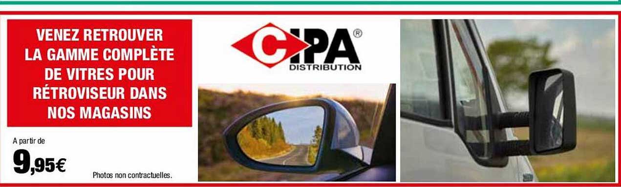la gamme complète de vitres pour rétroviseur dans nos magasins