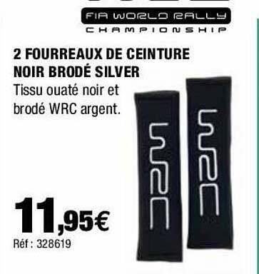 2 fourreaux de ceinture noir brodé silver
