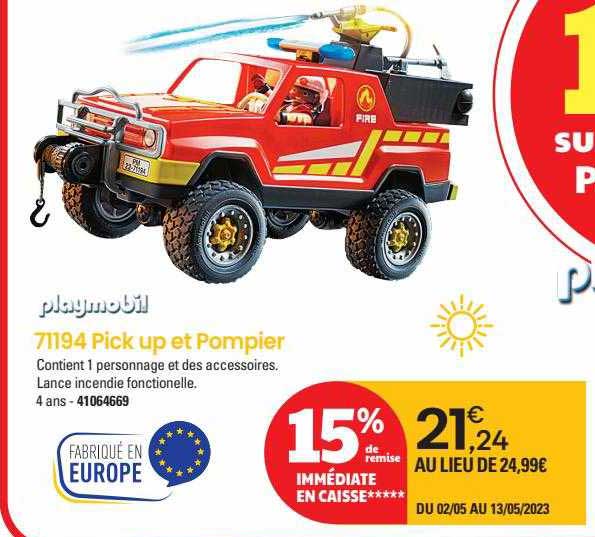 71194 pick up et pompier playmobil