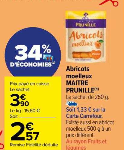 abricots moelleux maître prunille