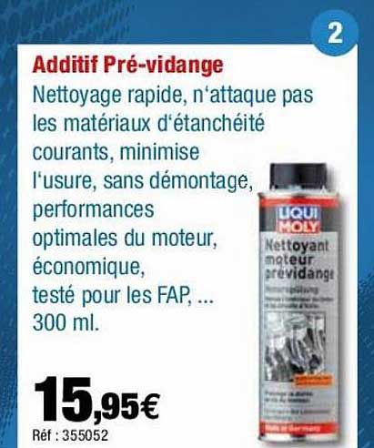additif pré-vidange liquimoly