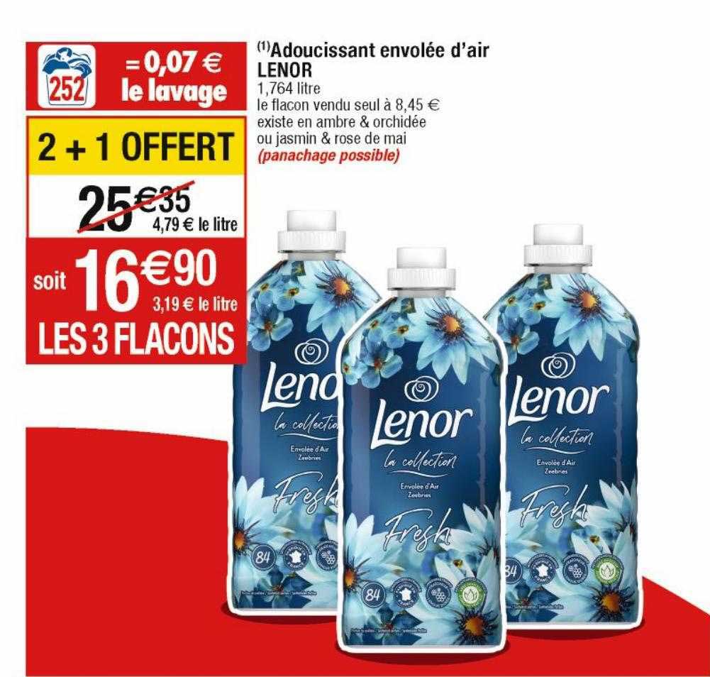 adoucissant envolée d'air lenor