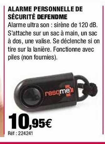 alarme personnelle de sécurité defendme